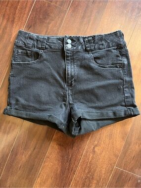 Blue Spice Black Denim Shorts